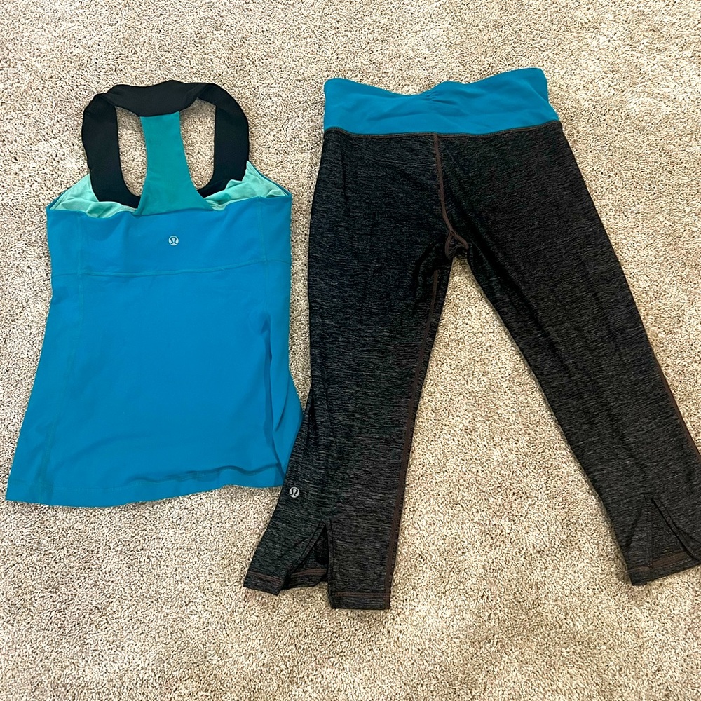 Y2K Lululemon matching yoga set